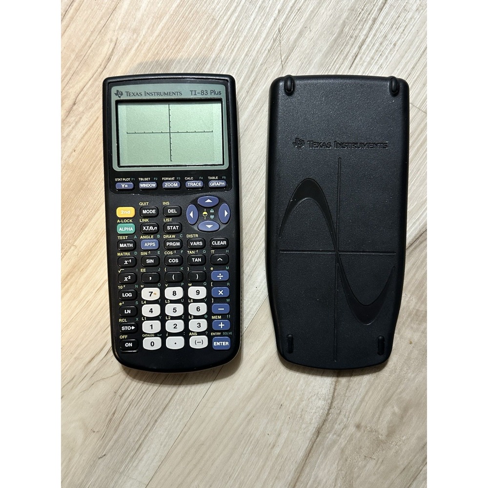 Texas Instruments TI-83 Plus Graphing Calculator w Cover Tested Working